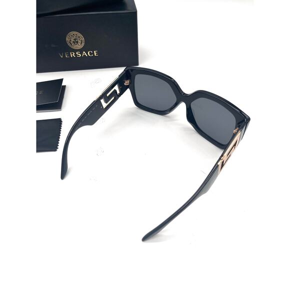 VERSACE NEW IN BOX Sunglasses, Black with Gold Medusa Accents 4402, Retails $394 main image 4